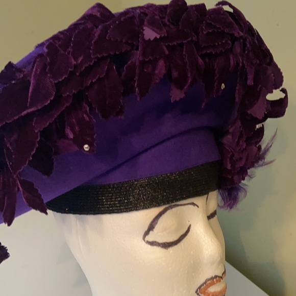 Gorgeous Dark Purple Jack McConnell Dress Hat main image 2